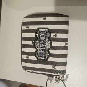 Black and White Striped Wallet
